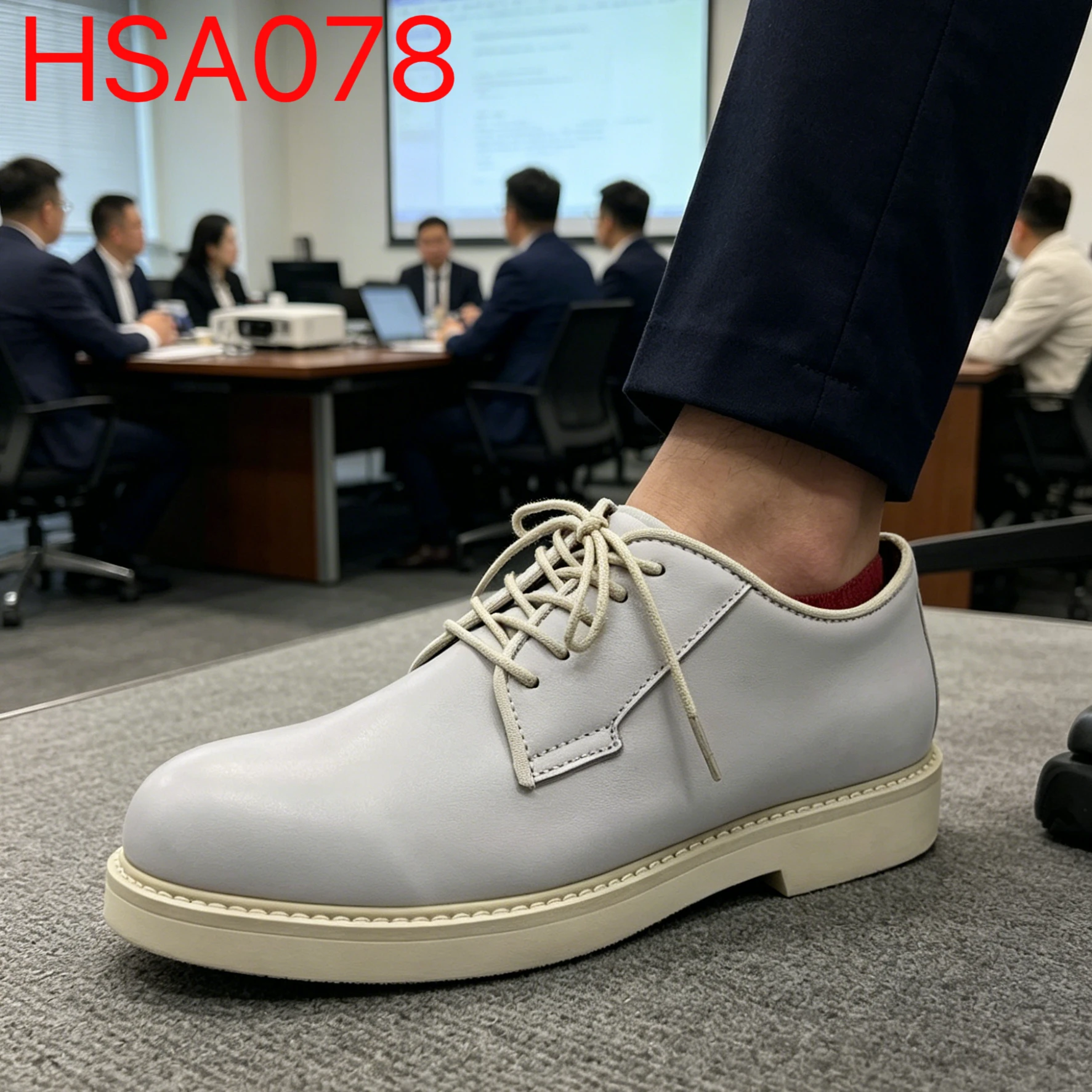 YYR, Scarpe bianche da ufficio in pelle pieno fiore, scarpe da lavoro per assistenti executive, scarpe eleganti con suola in gomma/oxford, HSA078