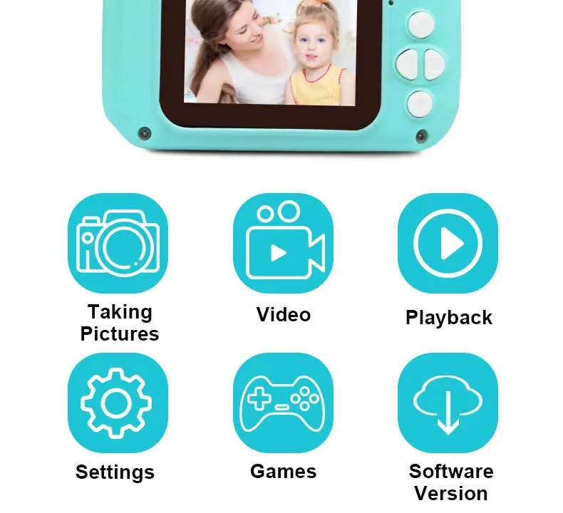 Intelligent Games Camera Toys Highdefinition Front And Back Duallens