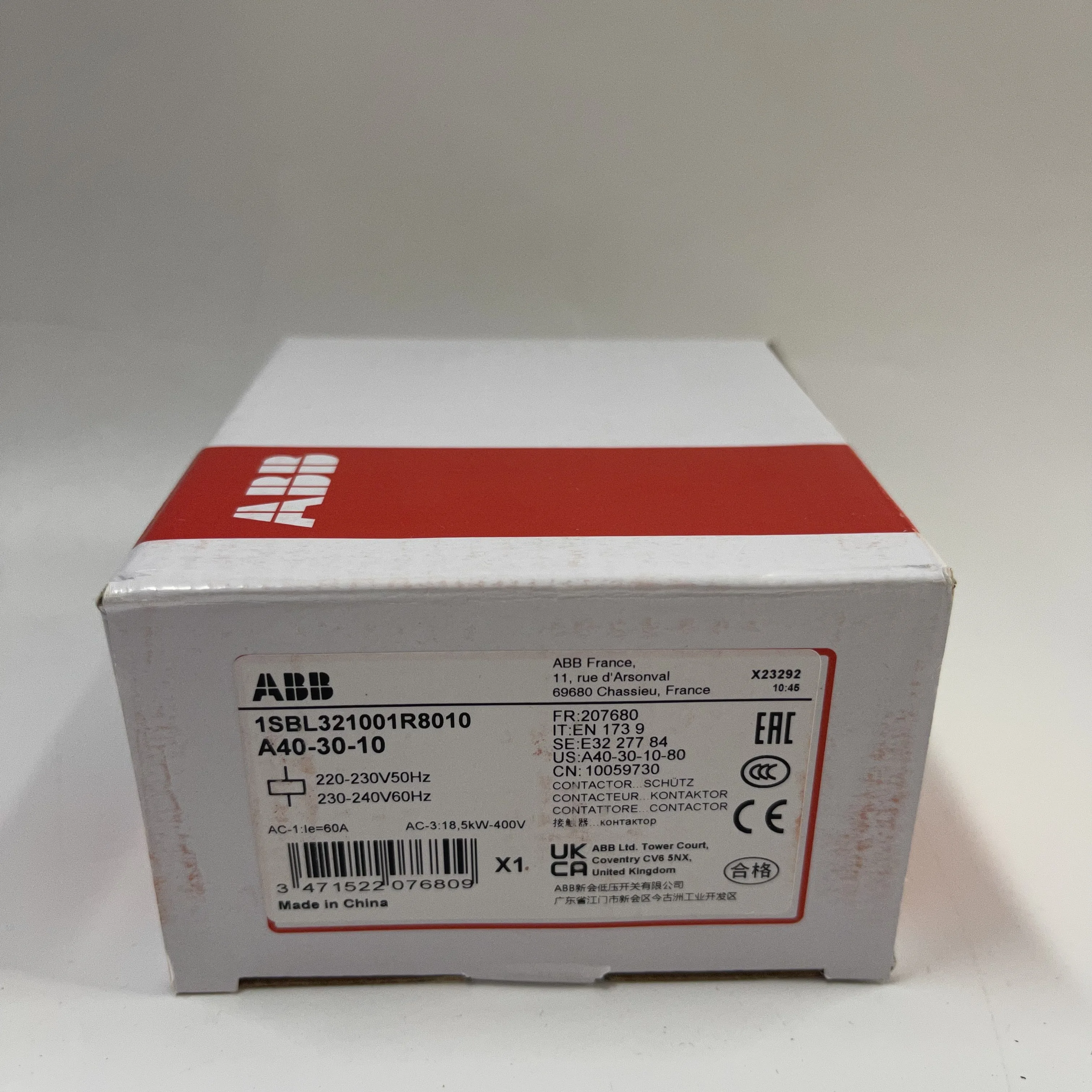 ABB Contactor A40-30-10 ABB Contactor A40-30-10