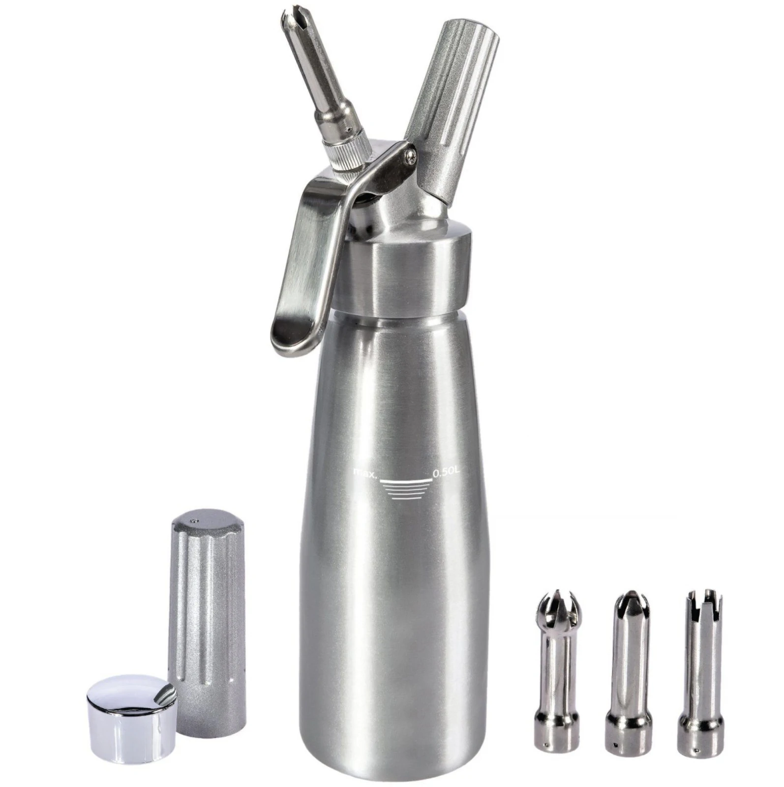 プロフェッショナル500mlアルミニウムホイップクリームディスペンサーカスタムクリームホイッパー Buy Cream Whipper