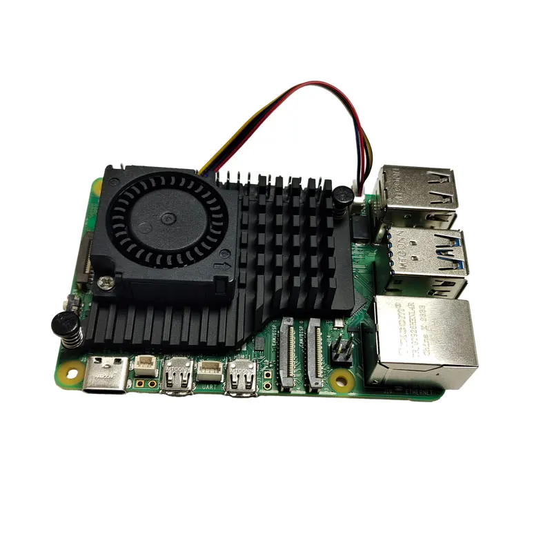 Raspberry Pi 5b Aluminum Radiator With Fan Cpu Motherboard Active ...