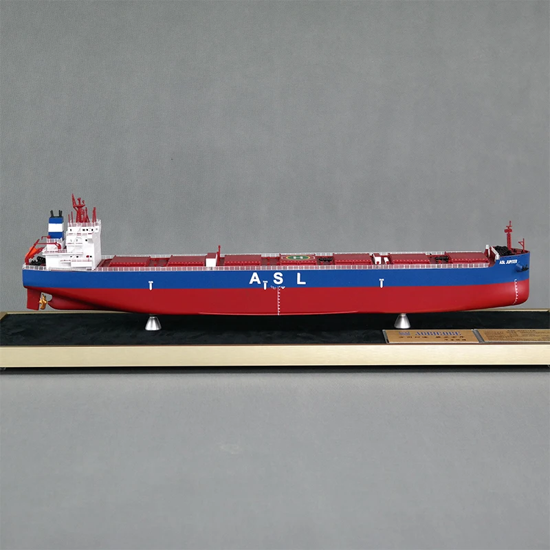 【A】Customized  Self-Unloading Cargo Vessel Handmade Logistics Present Freight Forwarder OAS 65cm Miniature Bulk Carrier Ship Model