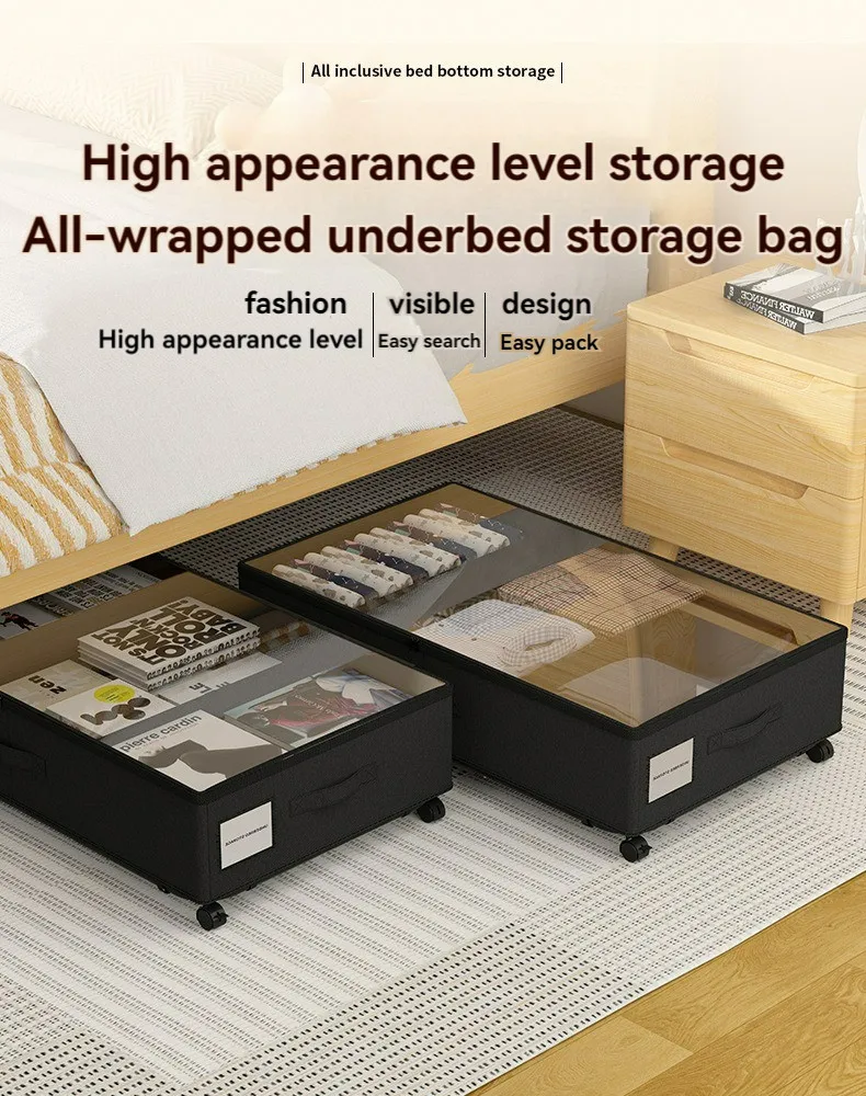 Under Bed Storage With Wheels Containers Underbed Storage With Lid For ...