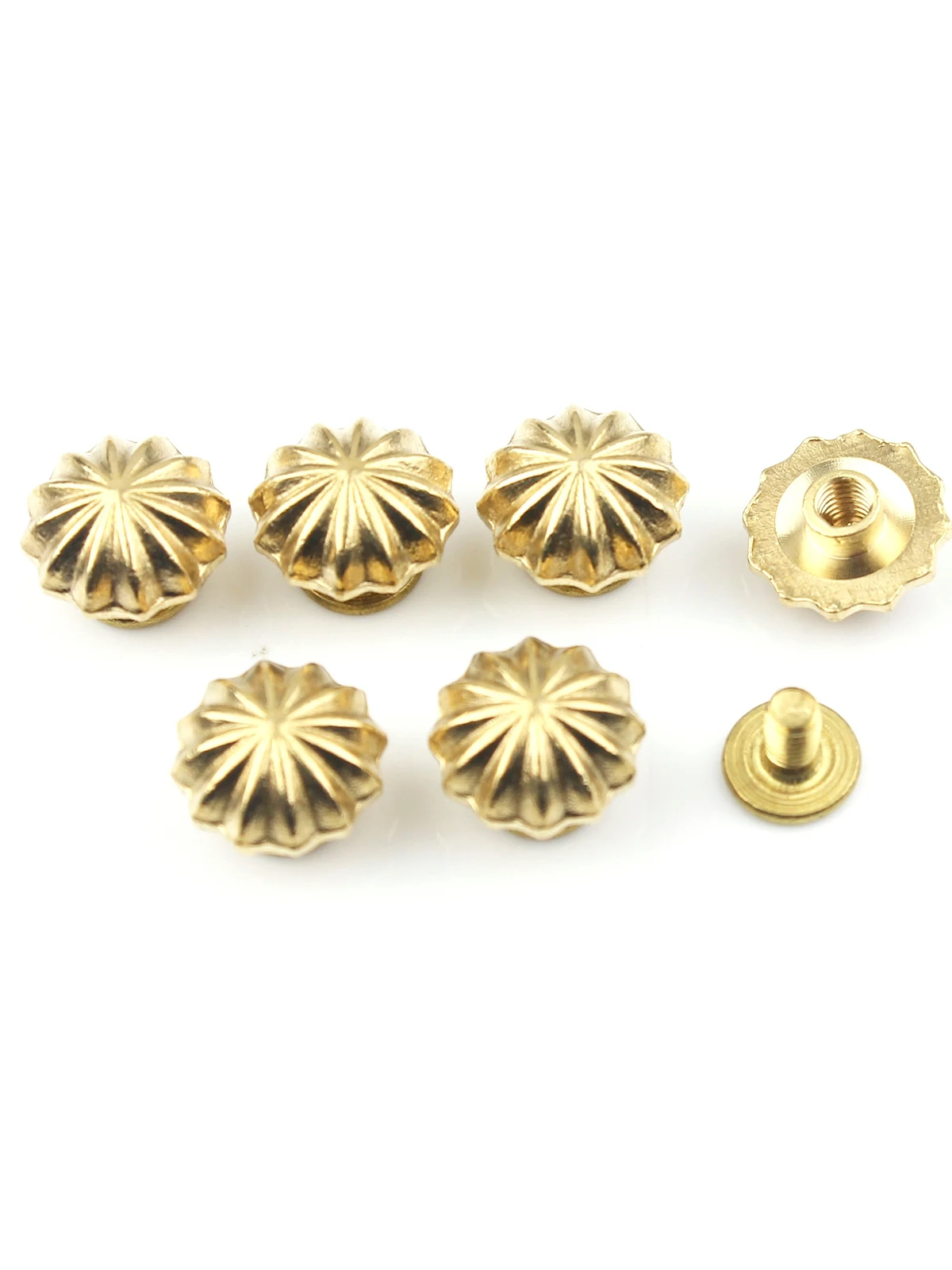 16 Sets Tibetan Alloy Decorative Rivets - Faux Turquoise Conchos For Leather Craft