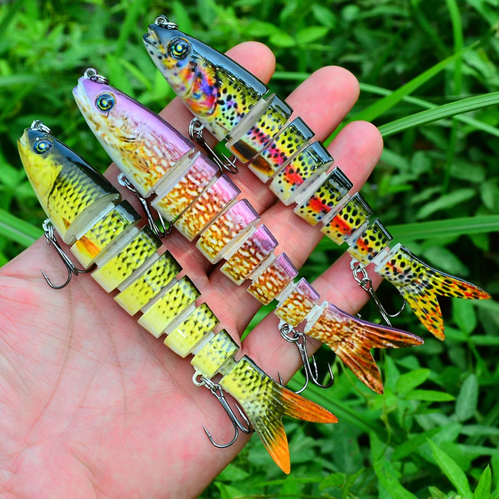 Multisection Swimbait 8 Segmented Hard Bait Artificial Carp Fishing Lure 13.5cm 19g Multi