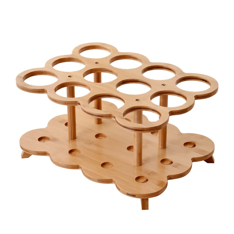 12&15 bottles home decorative hot selling Vertical wooden wine rack
