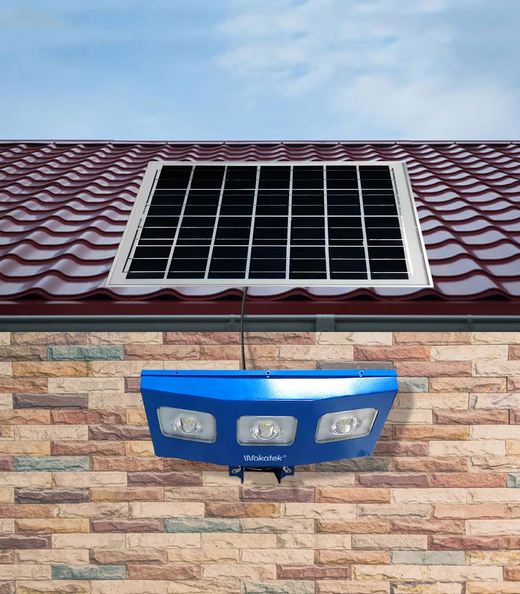 WAKATEK высокой яркости уличный заряд ip67 400 Вт 300 проектор Солнечный светодиодный