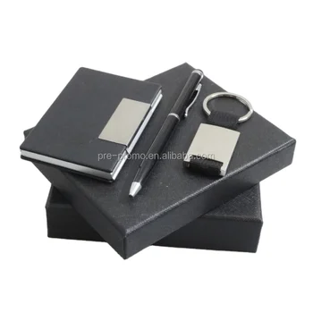 Wholesale custom giveaway use promotional corporate leather gift set