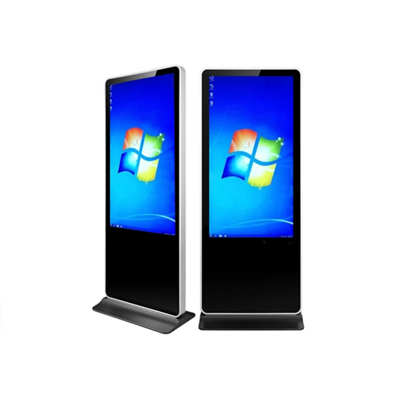 Curved Tv Monitor Lcd Digital Standee With Software 43 Inch Mall Restaurant Touch Table Kiosk Stand