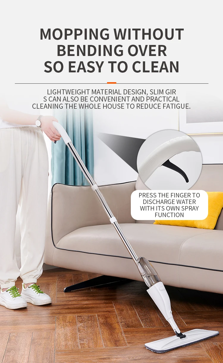 High Efficiency Super Microfiber Detachable Intelligent Water Clean Spray Mop
