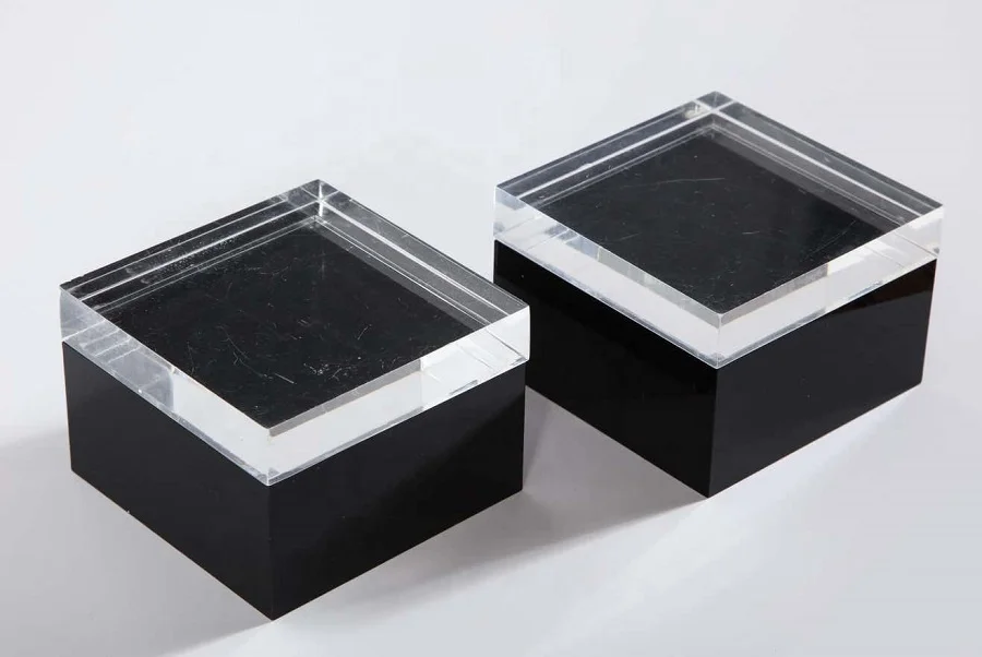 Custom Perplex Acrylic Gift Box with Lucite Cover for Display Racks