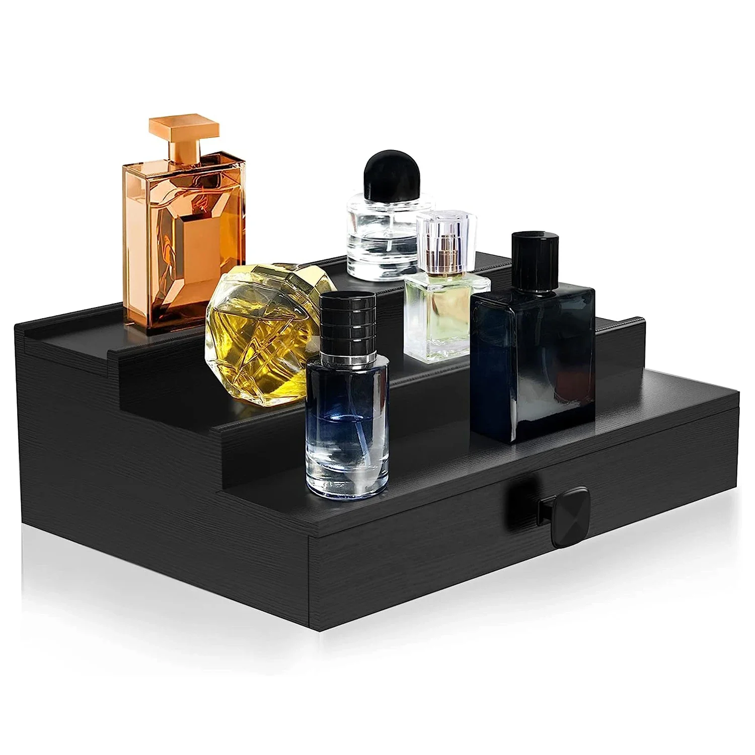 Bamboo Cologne Organizer For Men 3 Tier Of Elevated Cologne Display ...