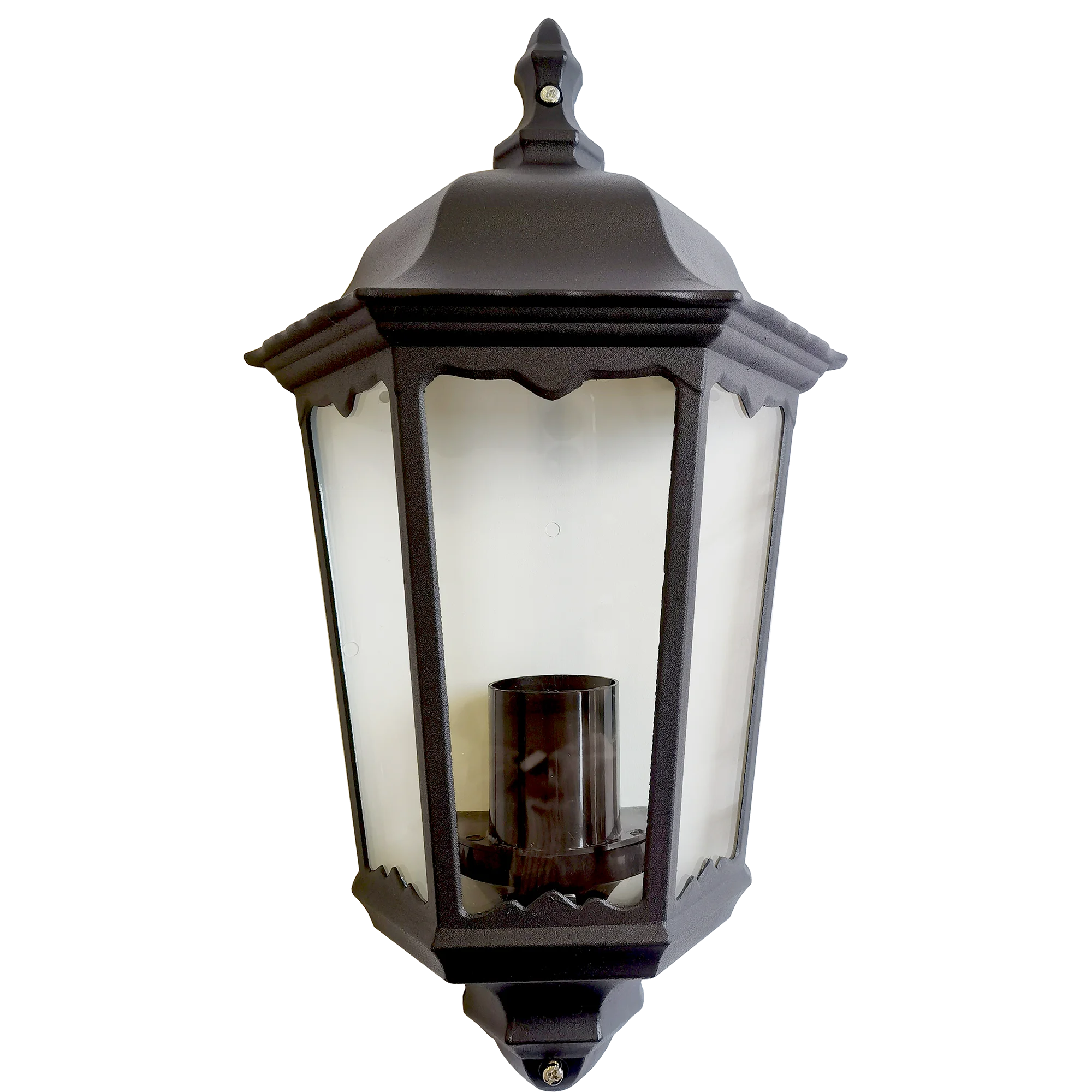 LED Traditional Lamp Outdoor Garden Light Wall Mount Half Lantern Fitting IP44 