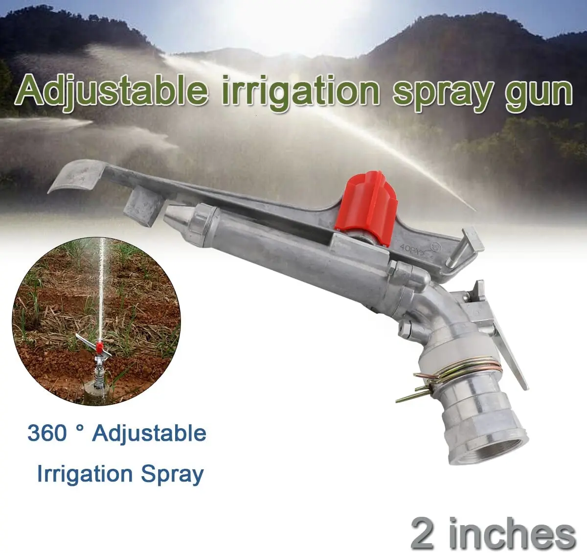 Farn Irrigation Impact Sprinkler Head One Inch Sprayers Rain Gun Sprinkler  Irrigation System Py30