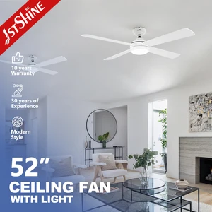 1stshine LED Ceiling Fan Indoor OEM White Finish Easy Installation Led Ceiling Fan with Remote