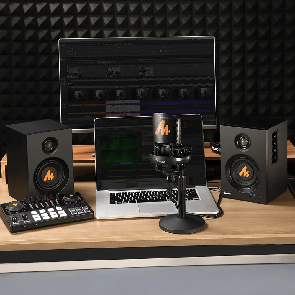 MAONO Best Selling HIFi Professional Music Production Monitor Speakers DJ Computer Studio BT EQ Control Power Monitor Speakers