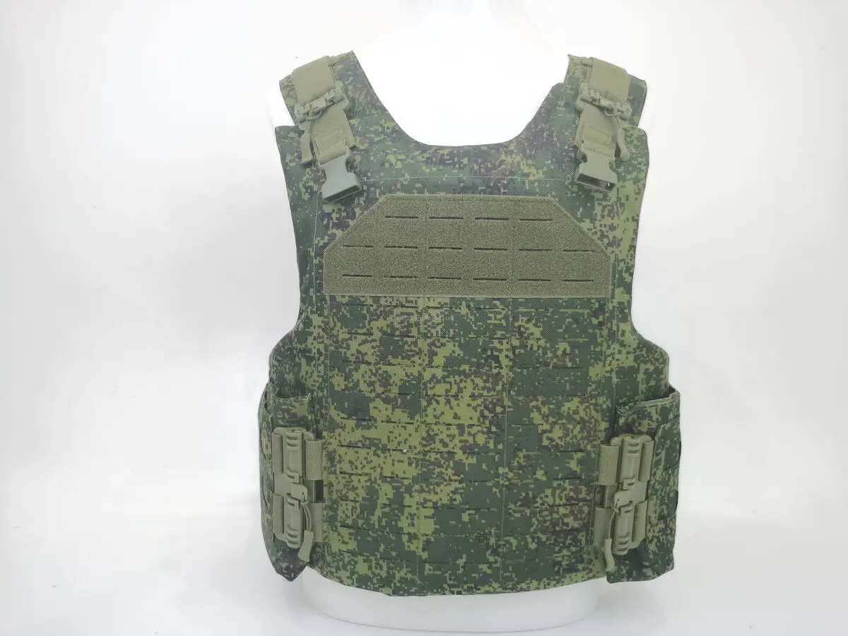 Chaleco táctico Molle verde de liberación rápida con láser, chaleco de defensa 1000D de 2