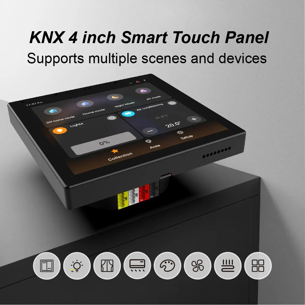 KNX  4inch Smart Touch Panel Supports Multiple Scenes and Devices  Support POE Power Supply