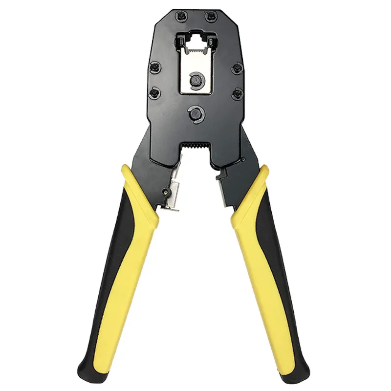 Good Quality RJ45 Crimp Tools Pass Through Ethernet Crimping Tools for Cat6 Cat5 Cat5e RJ45 Connectors with Replacement Blade