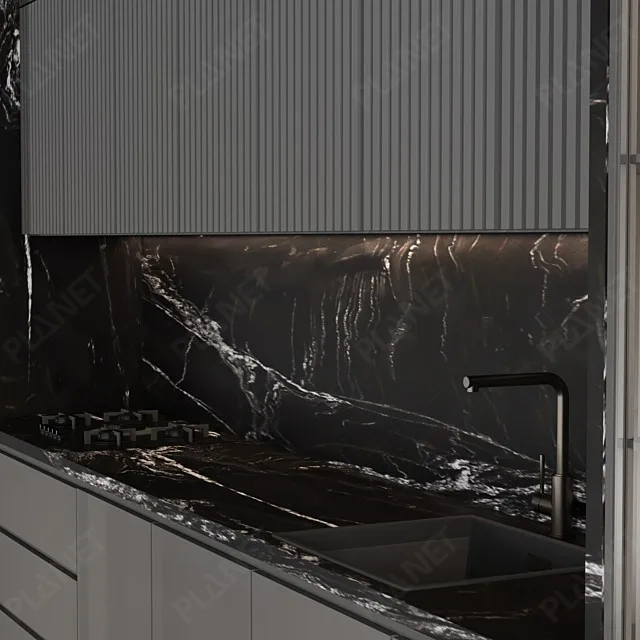 Modern European Contemporary High Glossy Black Lacquer Wholesale Kitchen Cabinet