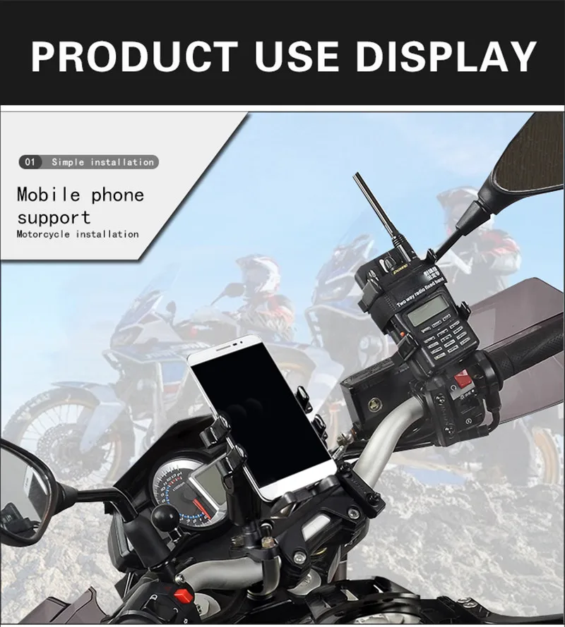 Motorcycle M8 Mount Kit & Quick Grip Holder for Samsung Galaxy S7 (sku 52234)