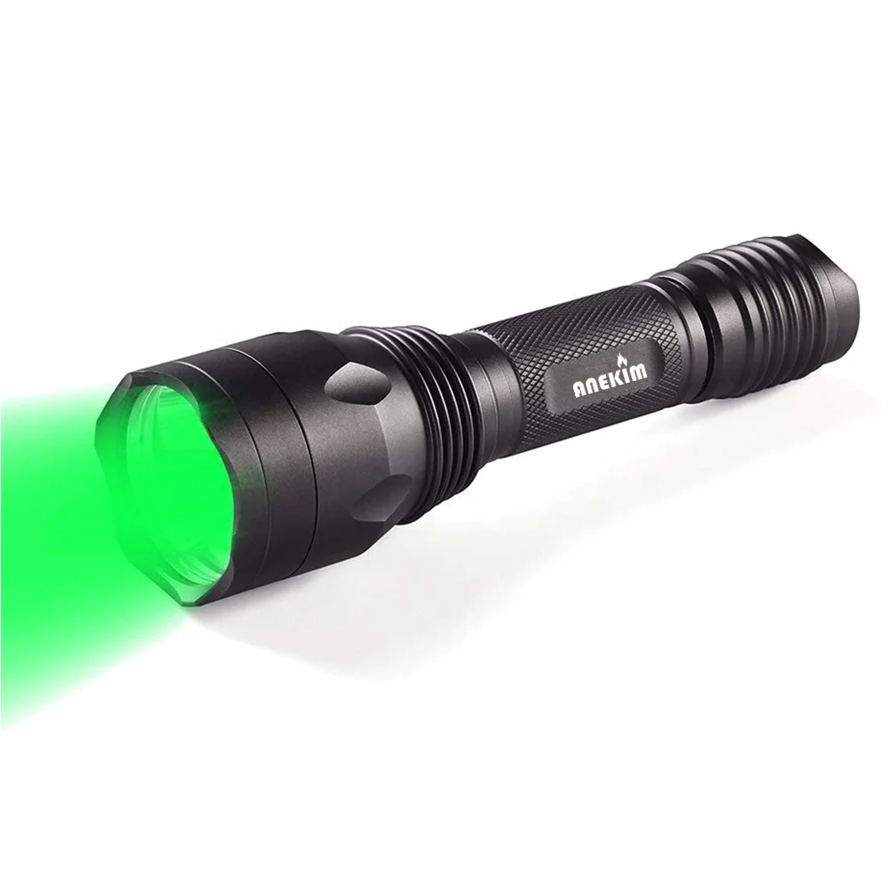 Green LED Flashlight Torch Coon Hunting Light For Hog Predator Varmint Pig Pig