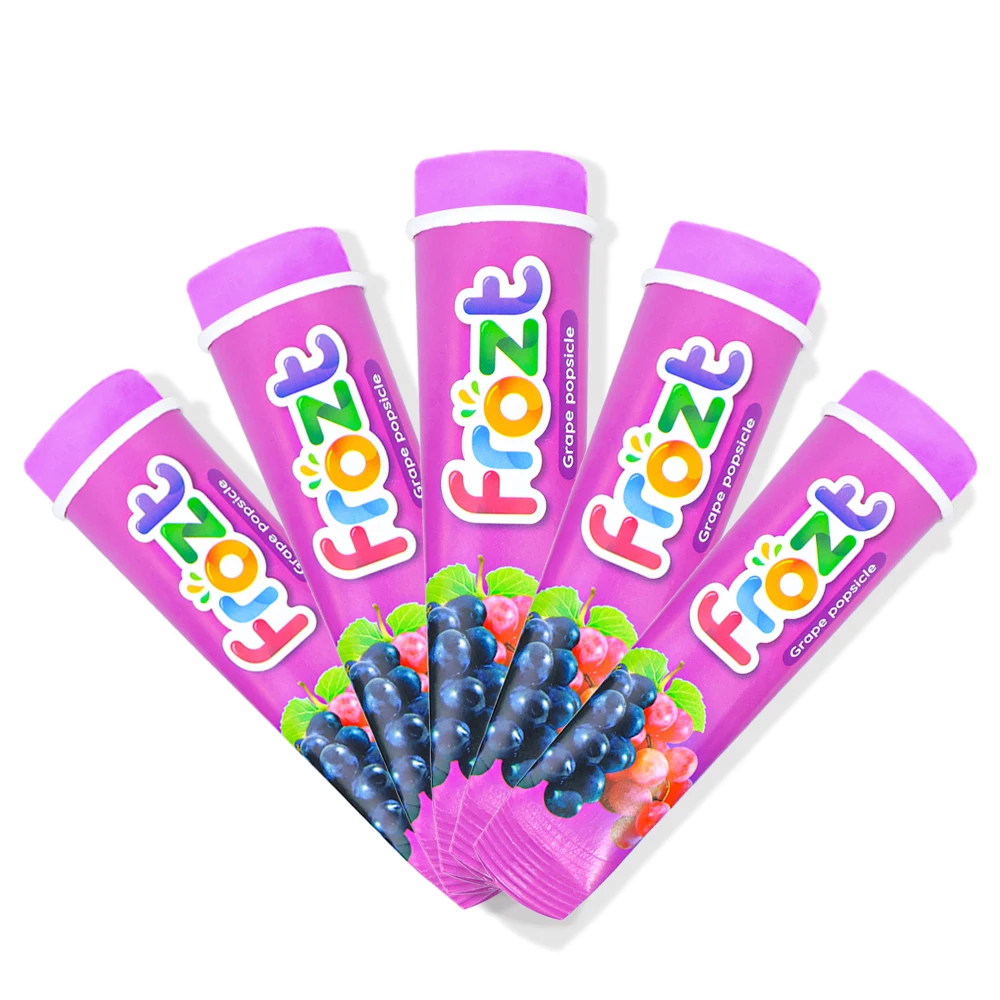 JAHOO PACK Customized Disposable Candy Ice Cream Squeeze Cup Push up Jelly Paper Tube
