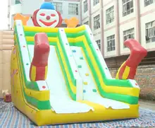 clown theme large slide inflatable slides for kids and adults