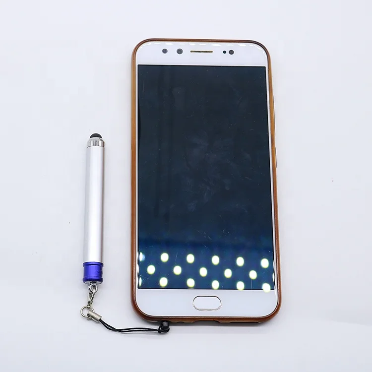 Mini Plastic Touch Screen Custom logo Stylus Pen With Chain