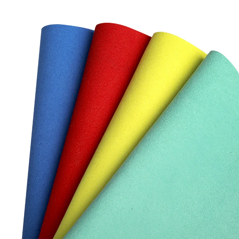 Colorful Microfiber Suede for Automotive Lining Package Faux Leather High Color Fastness Durable