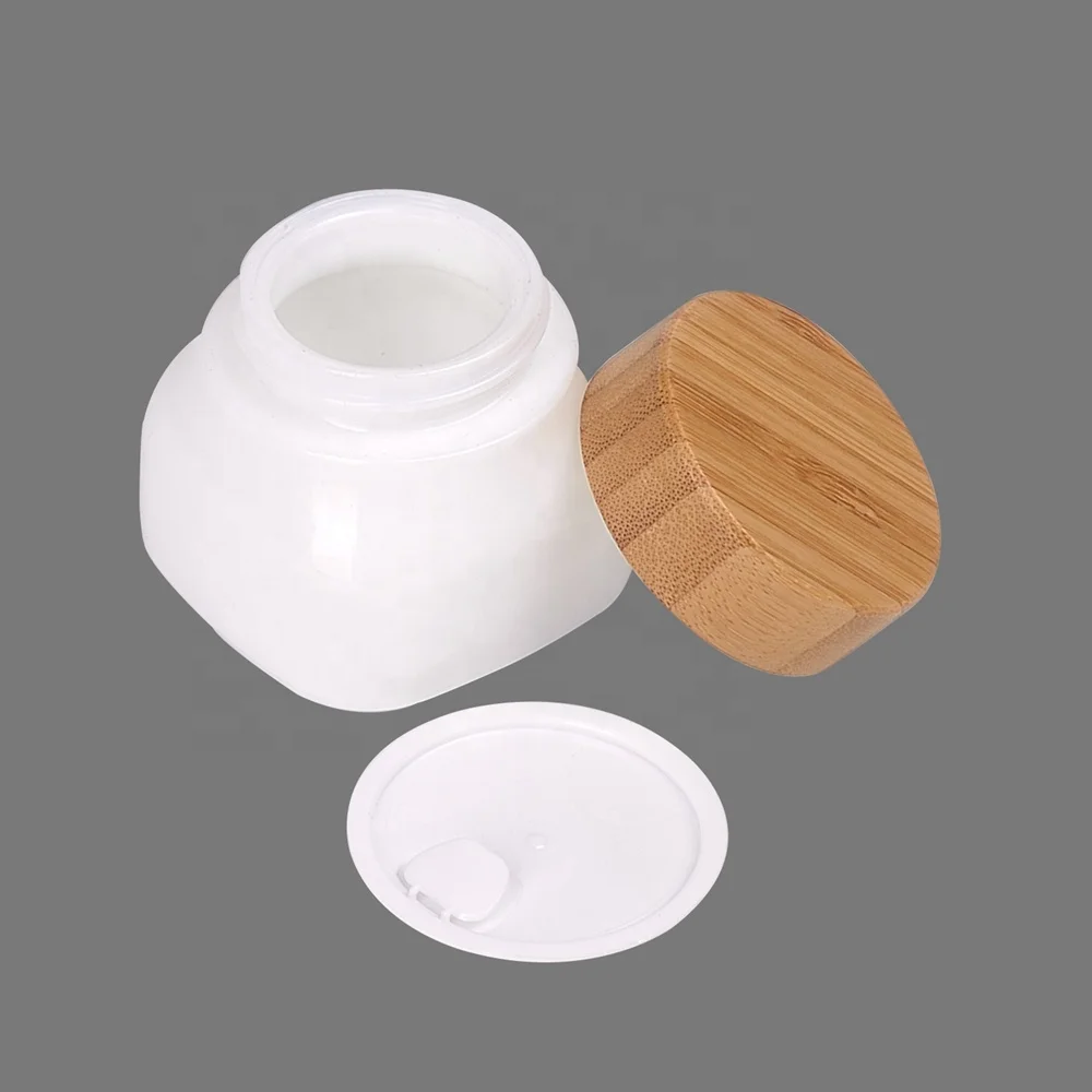 150ml Glass Jar Skin Care Face Cream Cosmetic Jars 150g Glass Jar with Bamboo Lid