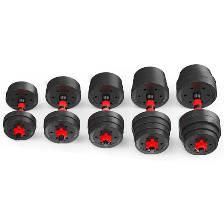 В наличии 552 Регулируемый домашний тренажерный зал оборудование фитнес вес 24 кг 40 90lb гантели