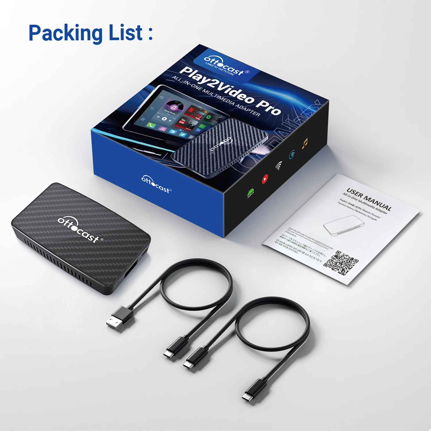 ②新品未開封Ottocast Play2Video Pro ②新品未開封 オットキャスト