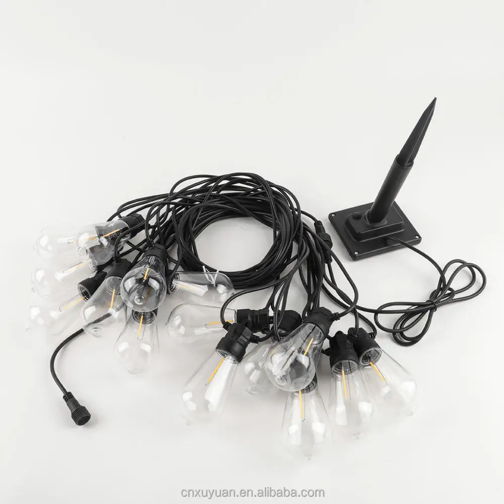 Discount S14 Factory Hot Selling Solar Led Outdoor Patio Filament Bulb