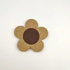Khaki--Small floral cork cushion: 10cm