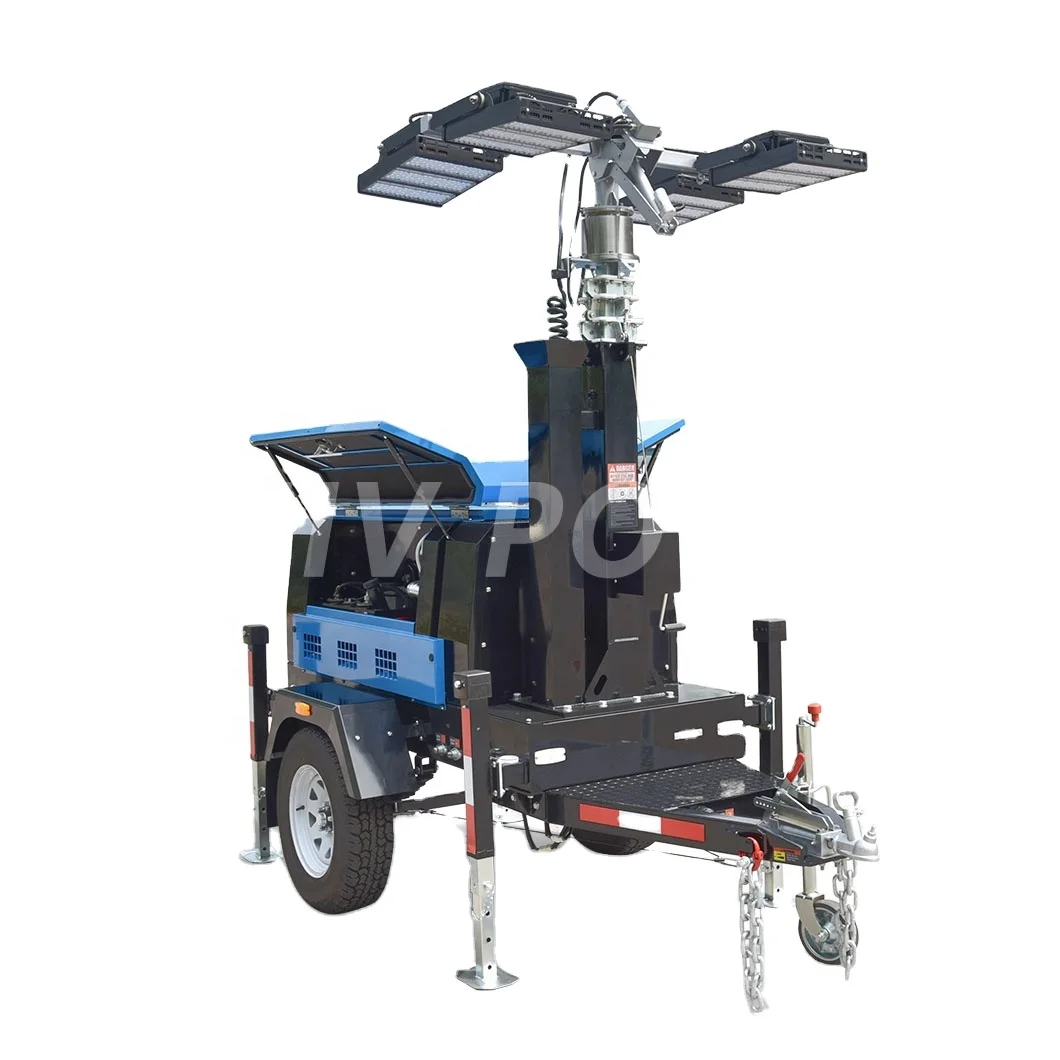 4000W Metal Halide Diesel Engine Light Tower Towable
