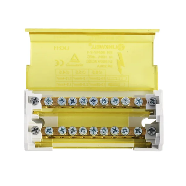 Electrical Screw Power Distribution Block 100a Connection Box Din Rail