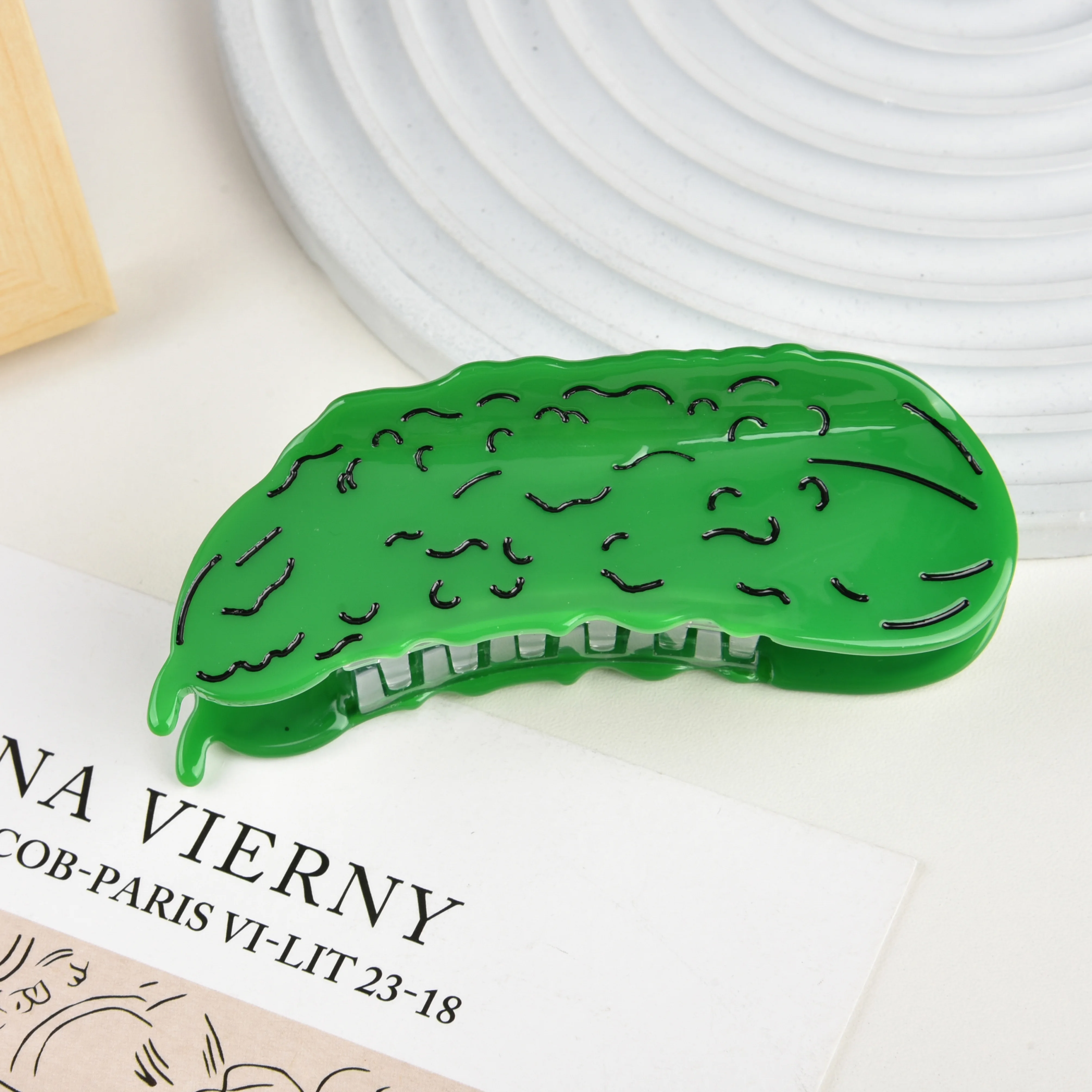 Bsci Factory Yhj Wholesale Custom Hair Accessories Vegetables Cucumber