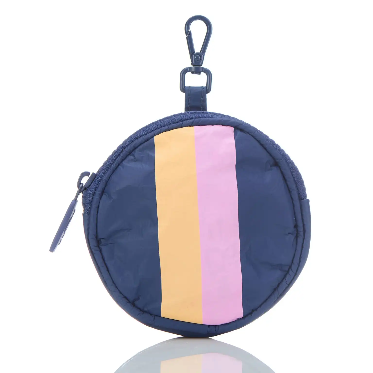 Custom Round Waterproof Tyvek Small Keychain Coin Bag Zipper Mini Wallet Clip-on Pouch Key Chain Tyvek Coin Purse