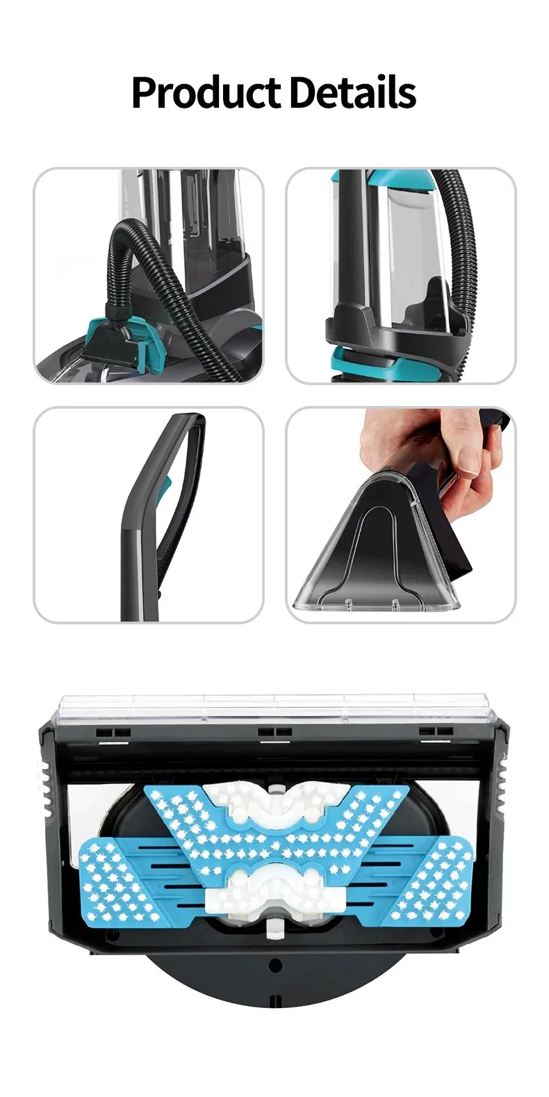 Portable Carpet Cleaner Machine,Spot Cleaner Lightweight Multifunctional Wet Dry Sofa Cleaner