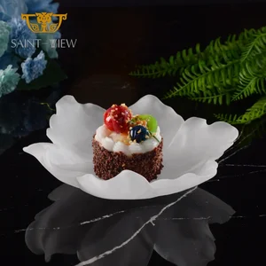 Unique Ramadan Eid Luxury Crystal Glass Dessert Bowls Wedding Party Decorative Candy Suger Cake Plate Dish