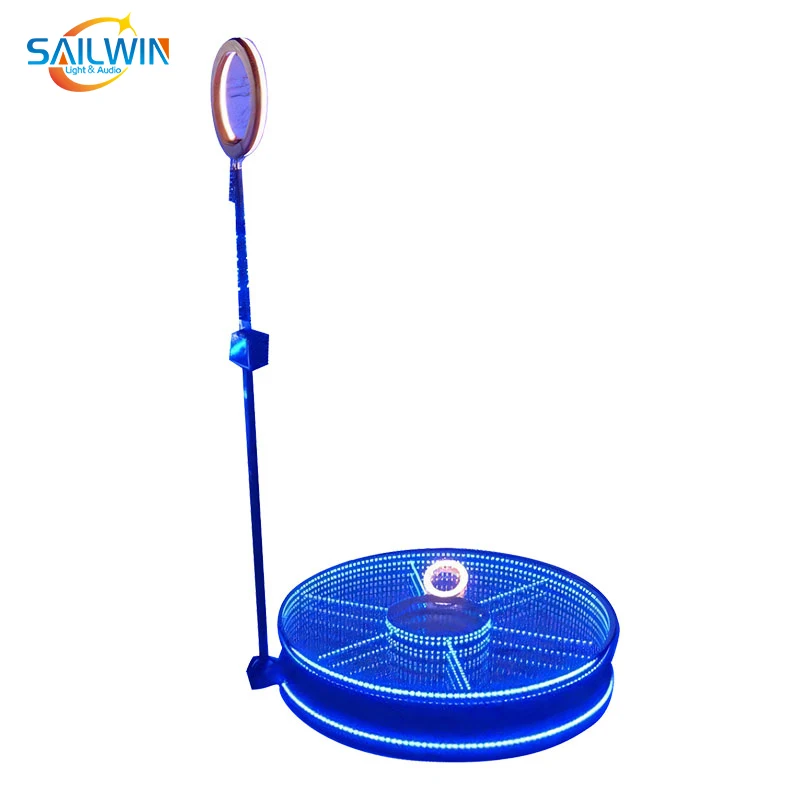 Portable 360 Degree Rotating Photo Booth With Surrounding Background for Dancing Floor 3D Printer 360 Video Photo Booth 360