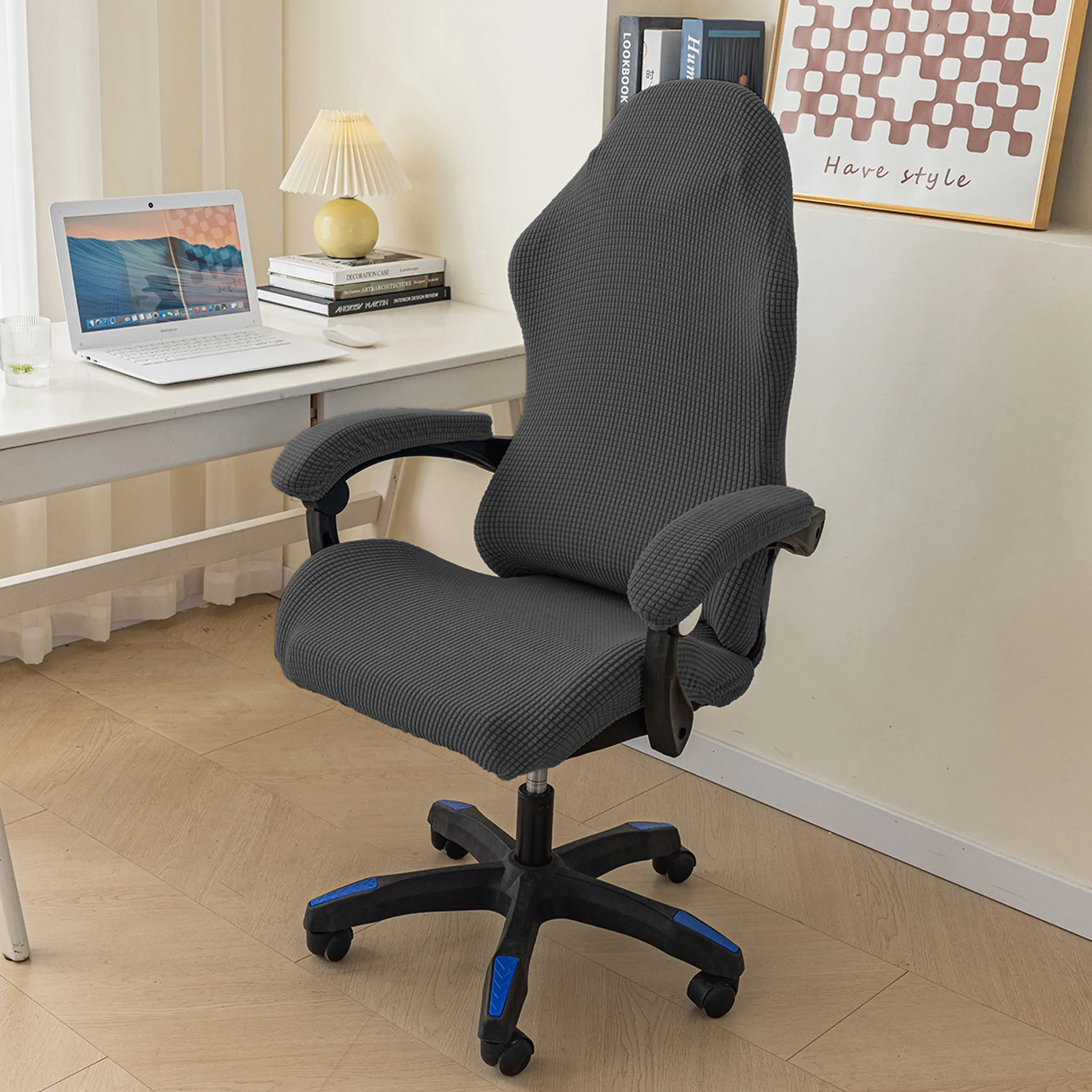 YongHo Modern Jacquard Christmas Gaming Office Chair Cover Spandex Elastic Armchair Seat aperçu 2