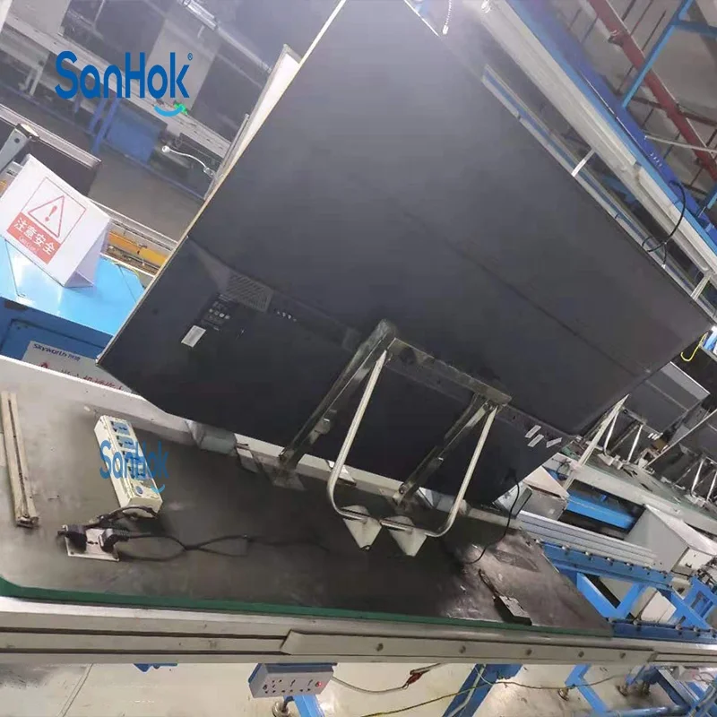 1 Year Warranty Automatic Tooling Board Chain Conveyor 65 Inches LED TV Assembly Line With PLC Control System