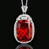 Platinum orange pendant with Chopin chain
