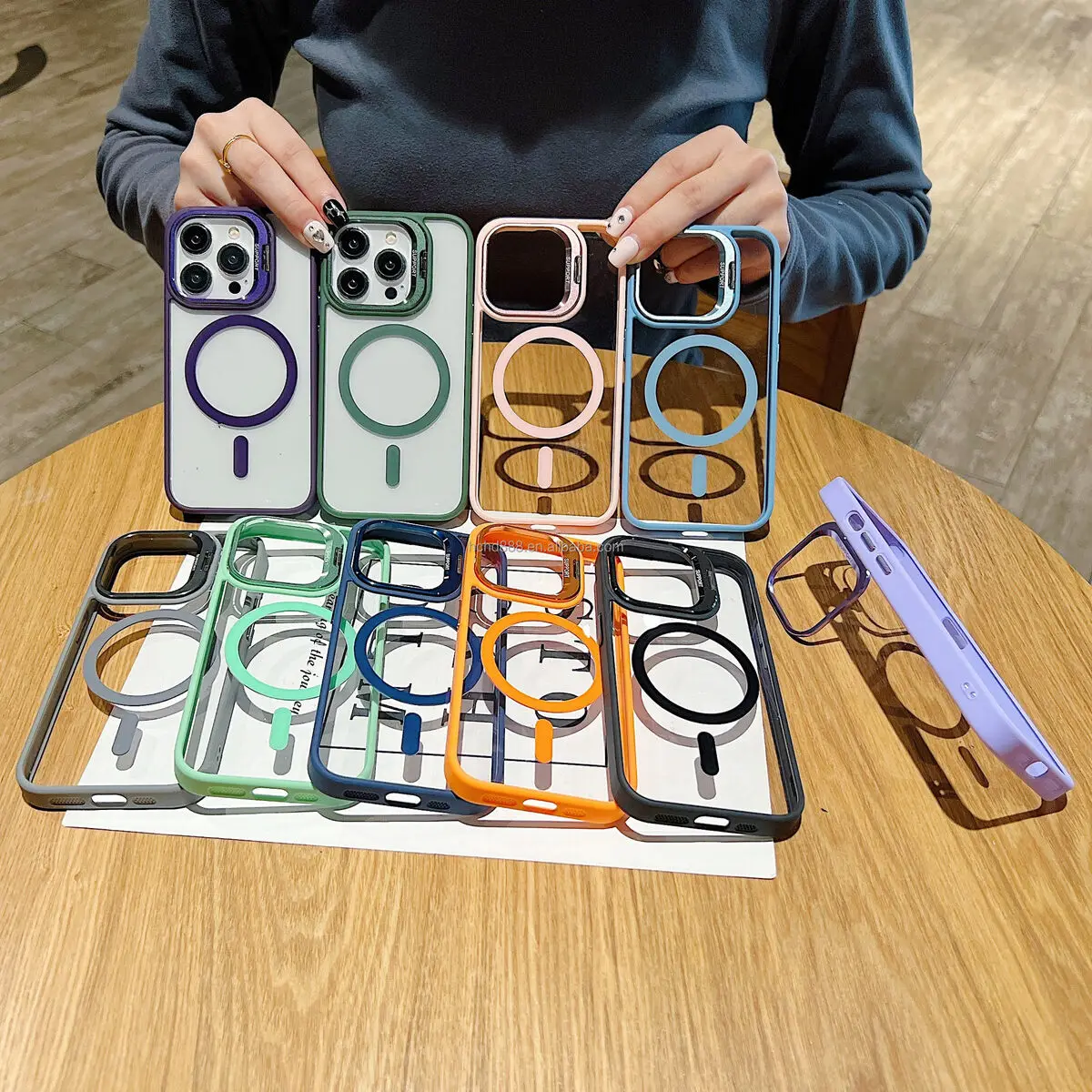 New protection case Iph 15promax Magnetic clear Phone Cover for Iphone14promax Lens Camera Bracket Holder With Protector New protection case Iph 15promax Magnetic clear Phone Cover for Iphone14promax Lens Camera Bracket Holder With Protector 1