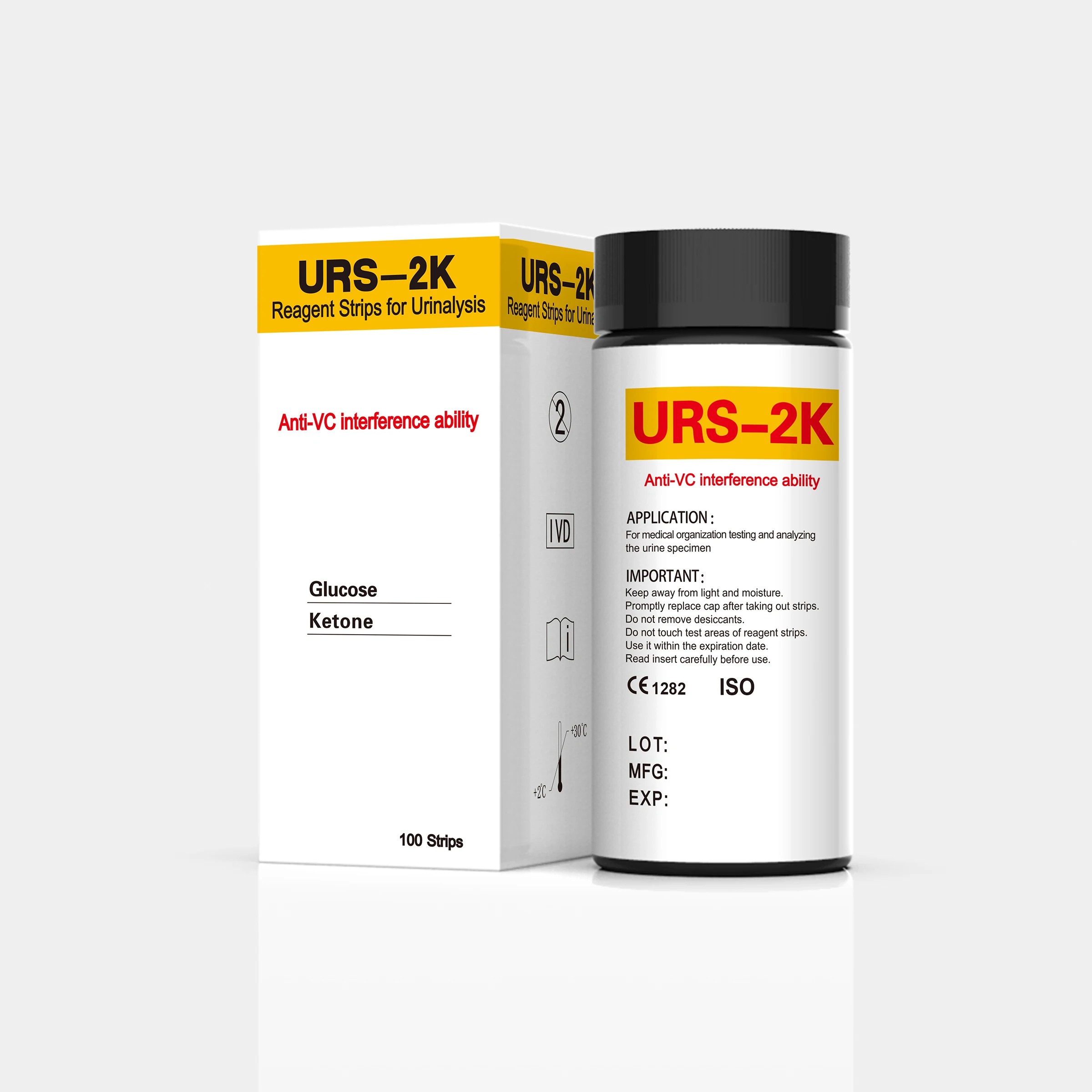 2parameters Ketone and Glucose Analysis in Urine URS-2K