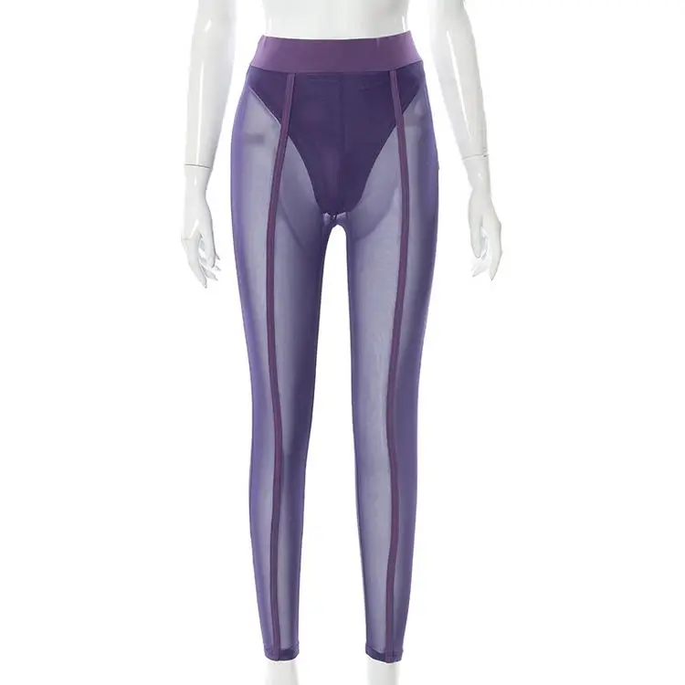 Legging Transparent Soyeux Femme - Tissu Fin Ultra élastique - Coupe Ajustée Pour Layering Ou Tenue Légère