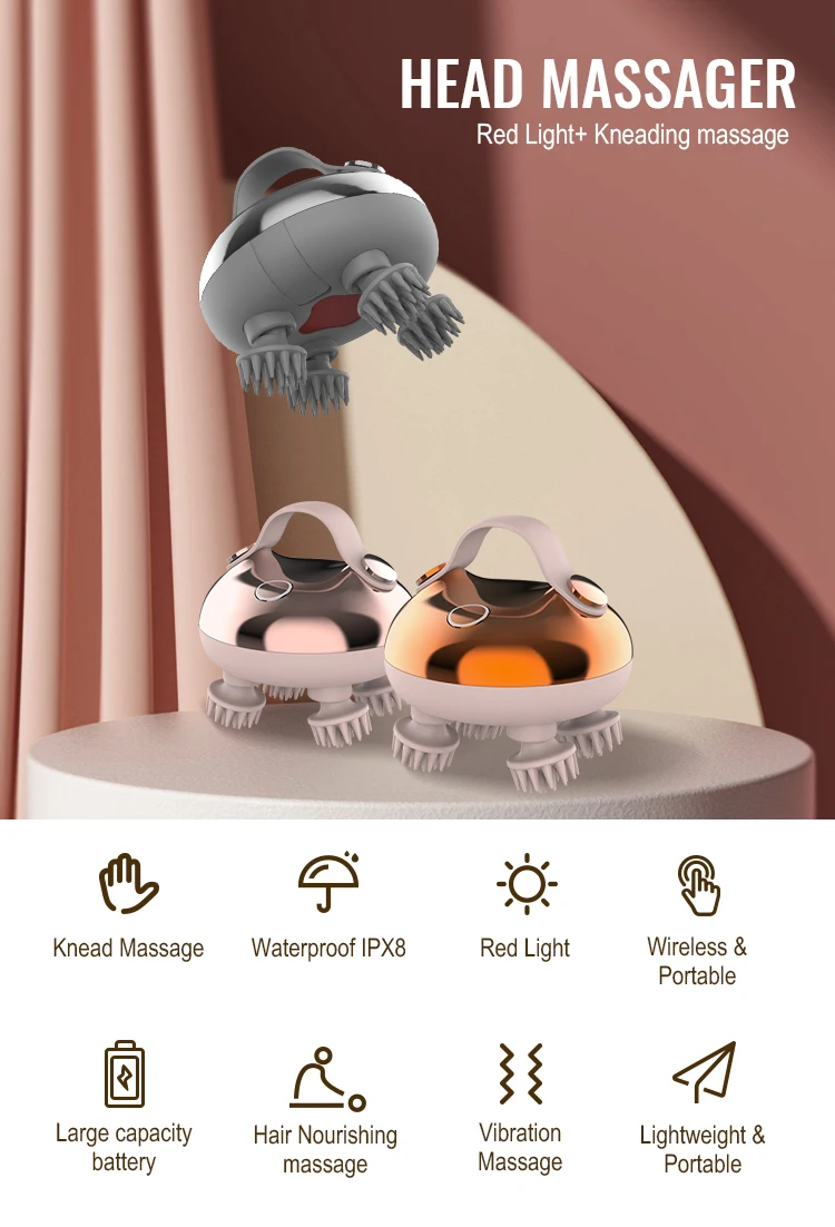 2024 Trending Head Massage Machine Silicone Scalp Massager Tools Head