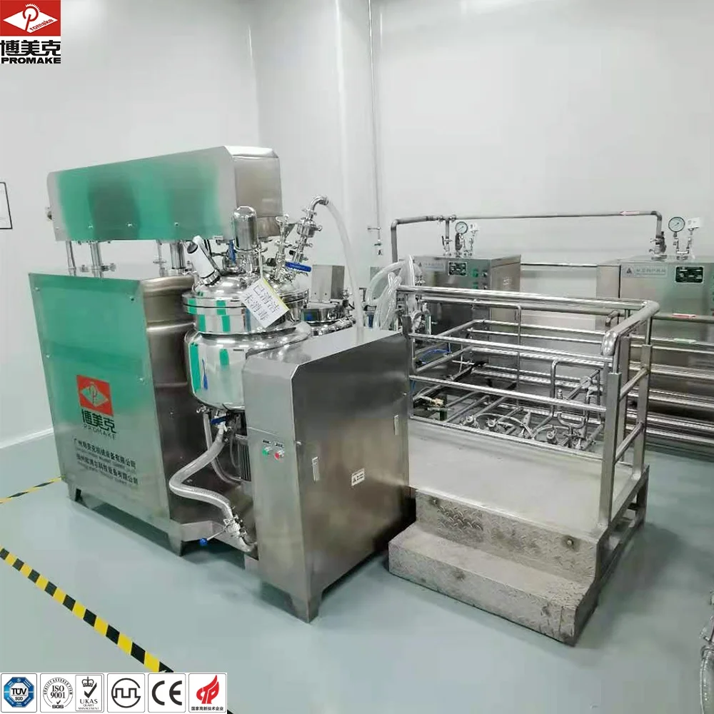 500-5000L Vacuum Homogenizing Mixing Tank for Blender Cosmetic Agitator Mixer Emulsifying Stirring Cream Suppository Soft Gel